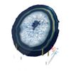 OnFireGuy Mineral Geode Fossil Display Stand, Round Back Metal Easel