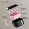 BVN Leak-Proof Denture Case, Denture Cup for Soaking Dentures, Retainer Cleaning Case (Black+Pink).