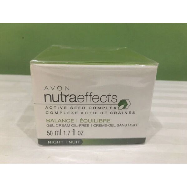 AVON NUTRAEFFECTS ACTIVE SEED COMPLEX BALANCE GEL CREAM NIGHT ,1.7 OZ RETIRED