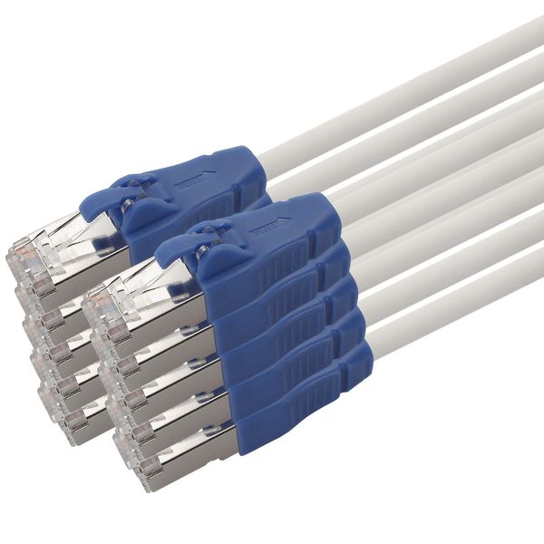 Patch cable CAT 6a easy pull white - 10 pieces - 1.5m