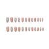 24 Pack Fake Nail Water Drop Shape Small Floral Decoration Sweet Girls Nails