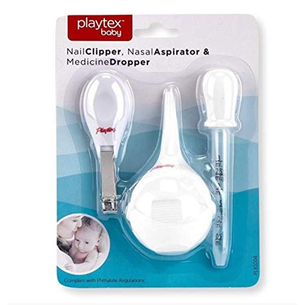 Playtex Baby 3 Piece Healthcare Kit - Nail Clipper, Nasal Aspirator and Medicine Dropper