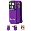 Olight Oclip Pro Purple Clipon Flashlight, Floodlight Spotlight/Red Light, 500 L