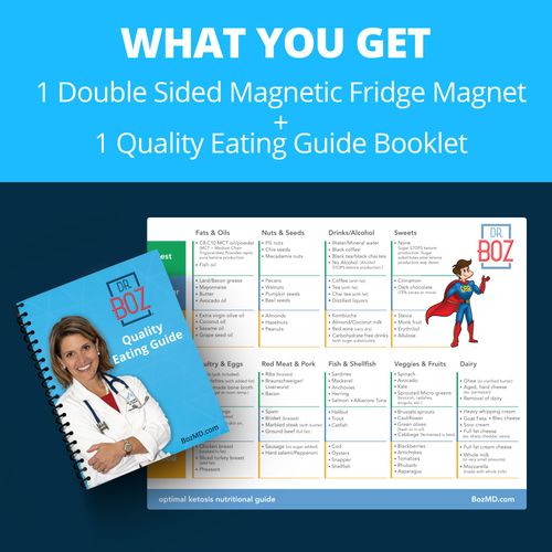 Dr. Boz - Good, Better, BEST Food Guide + ketoCONTINUUM Map - Pocket Booklet & Magnet - Simplify Your Keto Journey - Practical Dietary Choices & Progress Tracking - Durable, Water-Resistant - USA Made