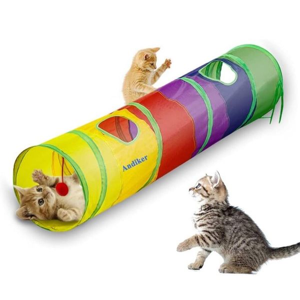 Cat Tunnel Toy Cat Tube Collapsible Pet Supplies Cat Play Toy Running Hiding