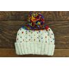 LOUDelephant Hand Knitted Wool Beanie Bobble Hat - Tik Tik Cream
