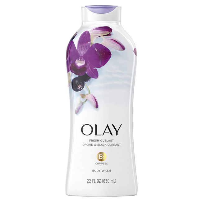 Olay Fresh Outlast Soothing Orchid & Black Currant Body Wash, 22 oz.