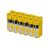 Powerpax 12 AA Battery Caddy - Caution Yellow