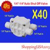 40 Pcs Auto Shut Off Valve 1/4-1/4 Quick Connect Push In Water Filter System