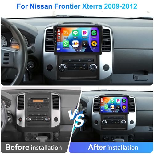 2+64G Android 15 Car Stereo for Nissan Frontier Xterra 2009-2012 with Wireless Carplay Android Auto,9" Touchscreen Car Radio with WiFi GPS Mirror Link Bluetooth EQ FM RDS SWC