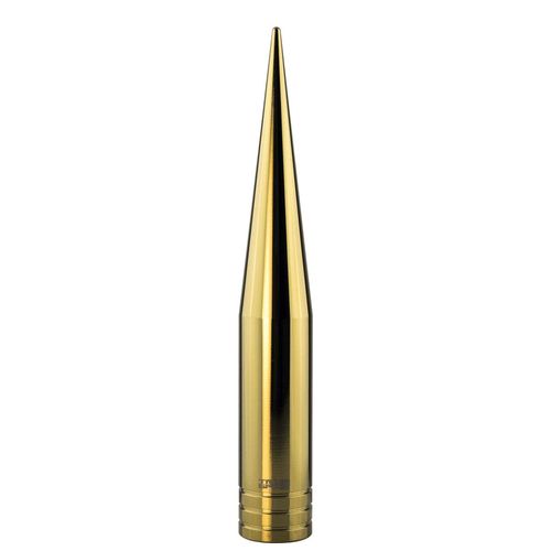 TRUE SPIKE FAT SPIKE 24KT GOLD ANTENNA in Heavy Gauge CNC Machined Billet Aluminum Short Compatible with Jeep Wrangler TJ 97-06 1997-2006