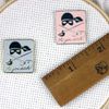 "As You Stitch" Blue Enamel Needle Minder