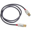 LINDY 36661 USB 3.0 Type A to B Cable, Cromo Line - Grey, 1m