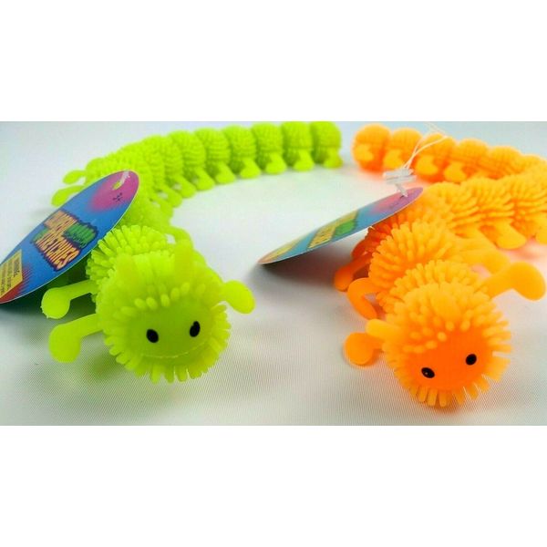 Caterpillar Stretchy Fidget Toy Colorful Crawlies stretchable Toysmith bright 3+