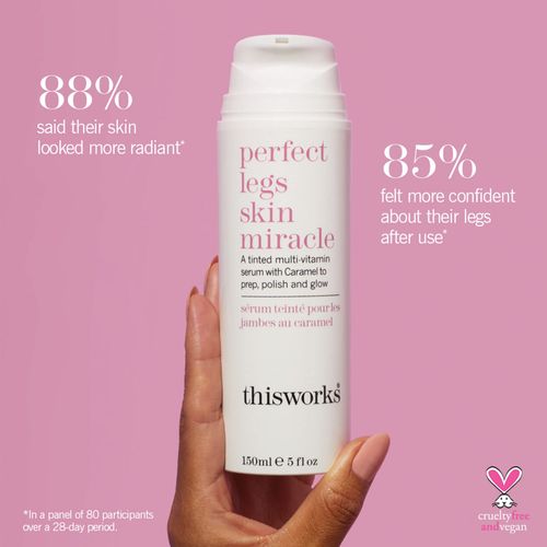 This Works Perfect Legs Skin Miracle, 150 ml - Multivitamin Enriched Tinted Serum for All Skin Tones - With Vitamin C, Caramel and Arnica for Uneven Skin Tone