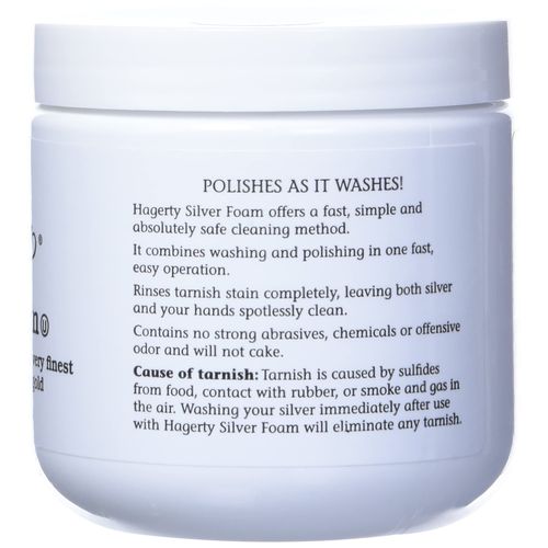 Hagerty Silver Foam - Trusted Silverware Polish and Tarnish Remover Since 1895 for Sterling Silver, Silver-Plate, Gold, and Gold – Made in USA, Kosher Certified, 19 oz