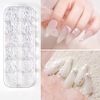 Yunemart YES136 Semicircle Pearl for Nails, White, 0.06 inch (1.5 mm), 0.12 inch (2.5 mm), 0.12 inch (3 mm), 0.16 inch (4 mm), Nail Art Pearl, Pearl Semicircle, Nail Parts, Nail Pearl, DIY Nail Design, Pearl Parts Nail