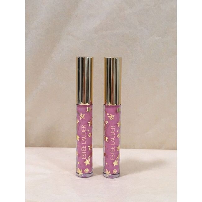 2*EsteeLauder Limited Edition Lip Gloss Crystal Pink New Full Size