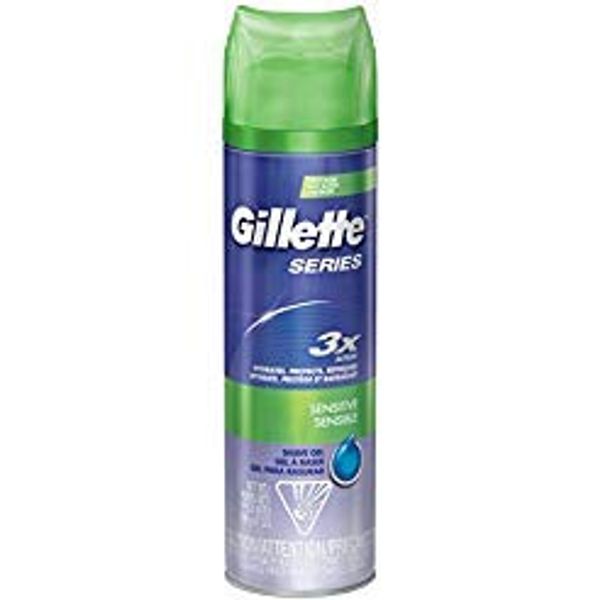 Gillette Series 3X Shave Gel Sensitive 7 Ounce (207ml) (3 Pack)