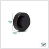 EVI Herrajes Wall Mounted Door Stop (Black Laquered - Black Rubber)