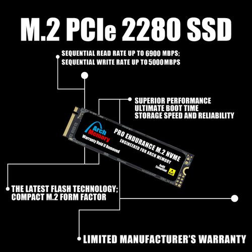 Arch Memory 512GB SNP112P/512G AA618641 Replacement for Dell M.2 2280 PCIe (4.0 x4) NVMe Solid State Drive for OptiPlex 3090 UFF