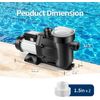 Hayward 1.5HP Variable 2-Speed Swimming Pool Pump Motor Strainer In/Above Ground