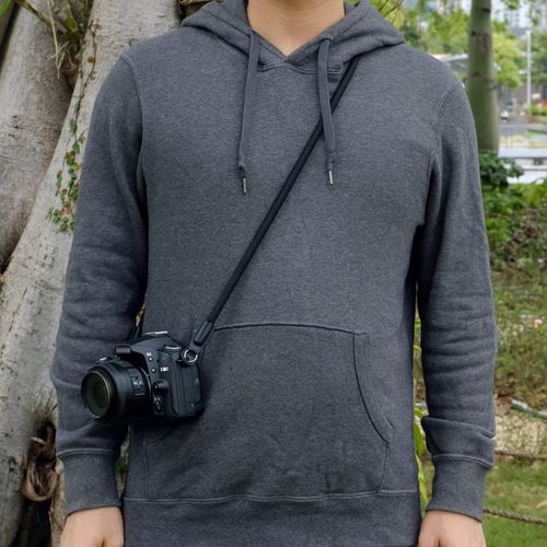 [VKO] Camera Neck Strap Climbing Rope Shoulder Strap for SLR Mirrorless Compact Camera (Black)