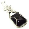 Sugilite Gemstone Sterling Silver Wire Wrapped Pendant 13