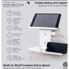 NEW Sharper Image Socket Shelf Ultra 8 Port Surge Protector, Light, 2 Shelves