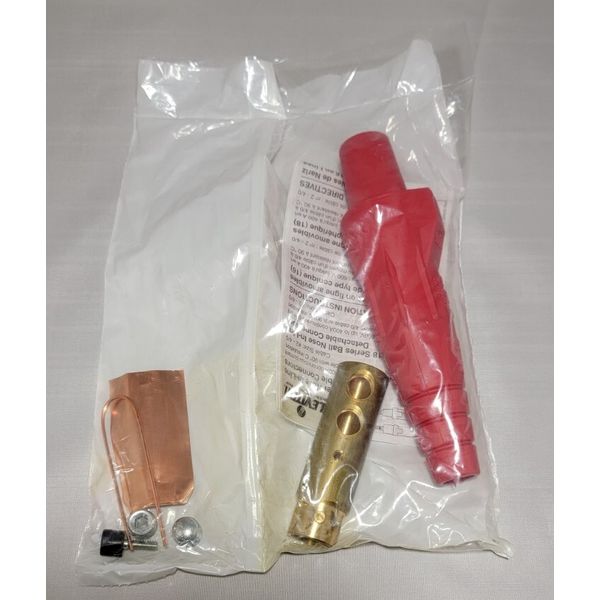 LEVITON 16D33 Connector, Cam-Lock Female Plug, 400A, 600V Red Single Pin