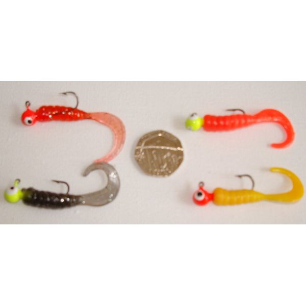 MINI GRUB SET 2.5 gram 4cm TROUT AND PERCH JIG LURES