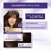 L'ORÉAL PARIS - Permanent Hair Colour Triple Care Anti-Glare Yellow Covers 100% White Hair - Excellence Cool Cream - Ultra Ash Brown (4.11)