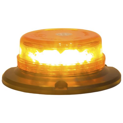 Buyers Products SL551ALP Low Profile LED Beacon Warning Light, 6"x2", Permanent Mount w/13 Blunt Cut Lead, 12 LEDs, 3 Flash Patterns, SAE J845 Class 1, Emergency Lighting for Vehicles