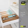 Smart Design Acacia Cutlery Tray 6.1" x 15" x 2"