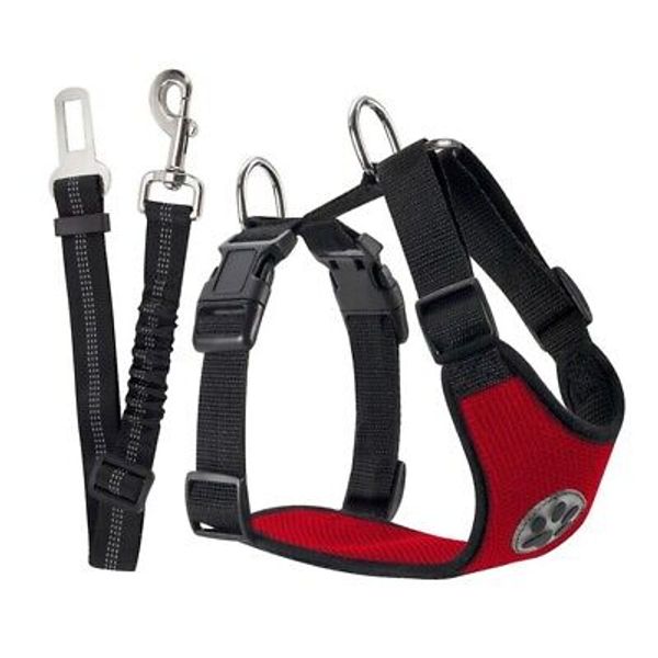 Slowton Dog Car Seat Belt, Pet Seatbelt Clip Tether Dog Safety Latch Bar Attach