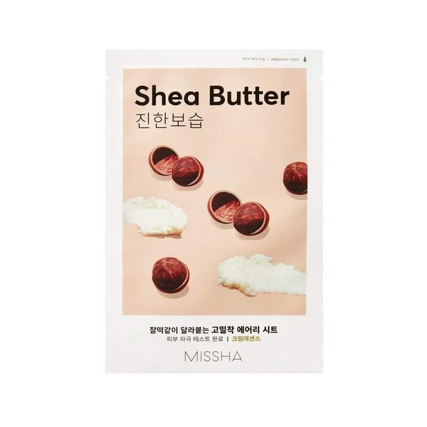 MISSHA Shea Butter Sheet Mask feuchtigkeitsspendend, stärkend, regenerierend Tuchmaske Korean Kosmetik kbeauty set 4 pcs