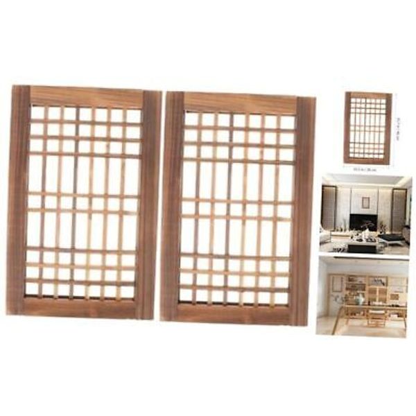 2PCS Rustic Wood Window Frame: Farmhouse Window Frame Wall Decor Wooden Fake