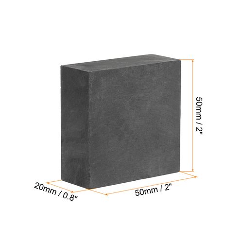 sourcing map Graphite Block Rectangular Graphite Electrode Plate 50 x 50 x 20 mm for Melting Casting Electrolysis Electroplating Pack of 2