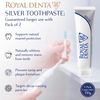 Xylitol Toothpaste, Silver Toothpaste Multipack with Fluoride for Adults, Royal Denta Silver for Fresh Breath