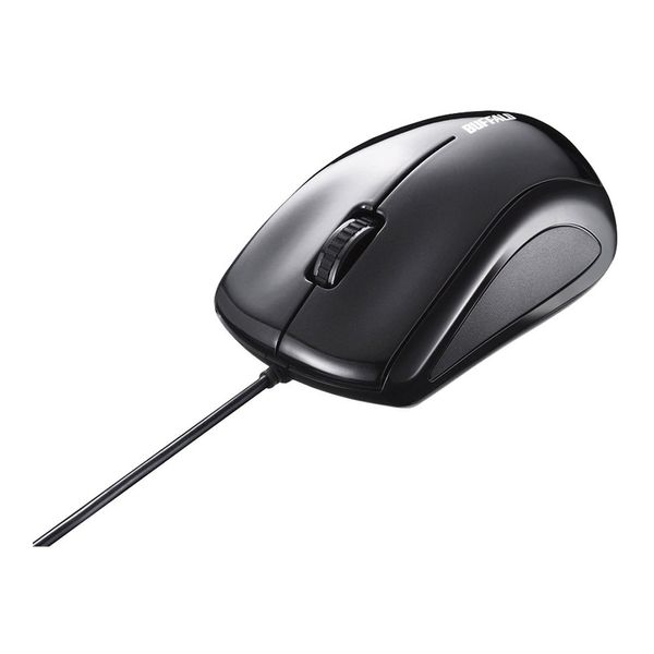 Buffalo BUFFALO Wired Laser 3 Button Mouse Black BSMLU108BK