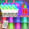 E27 RGB LED 16 Color Changing Magic Light Lamp Bulb with Wireless Remote Control