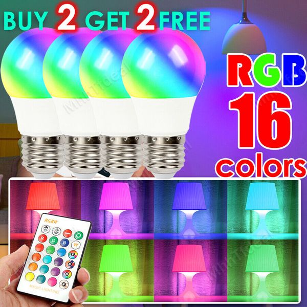 E27 RGB LED 16 Color Changing Magic Light Lamp Bulb with Wireless Remote Control