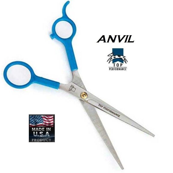 Top Performance/ANVIL PET GROOMING STRAIGHT 7 1/2" Fine Tip Point Shear Scissor