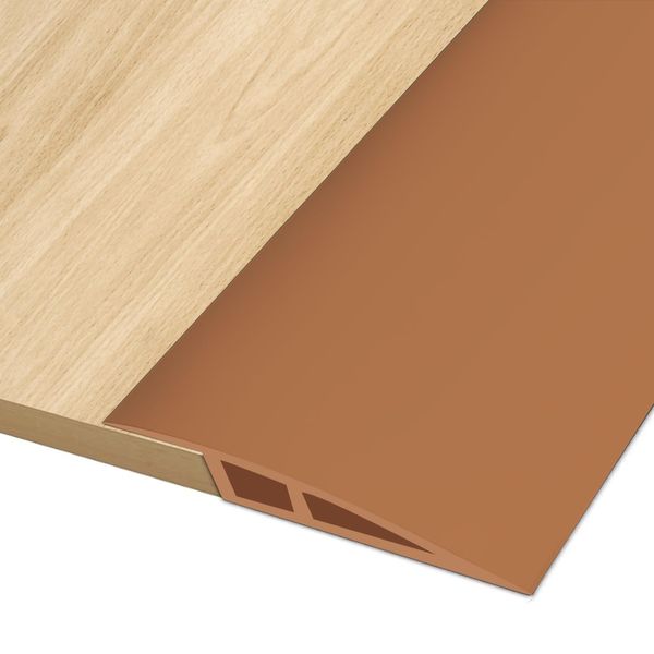 Hengrongshen PVC Door Threshold Strip, 1 m x 7 cm Transition Profile, Self-Adhesive Transition Strip, Floor Height Adjustment, Cover Strip for Parquet Floors, Laminates, Thresholds (Black, for 10 mm