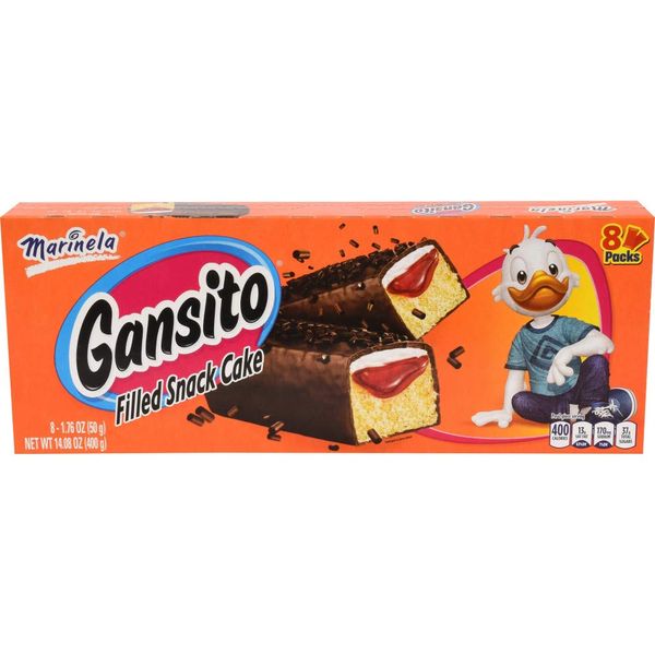 Marinela Gansito Strawberry and Crème Filled Snack Cakes | 1 pack (8 count)