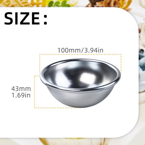 2Pcs Dome Half Ball Cake Pan, 3D Soccer Football Cake Pan Hemisphere Cake Mold Anodized Aluminum, 4" Cake Decorating Mold Nonstick Tool for Birthday Wedding Anniversary DIY Cake Dessert Pudding Baking