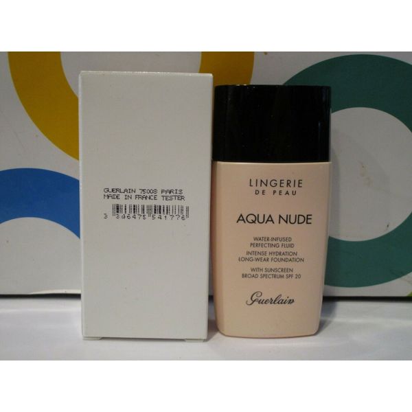 GUERLAIN ~ LINGERIE DE PEAU AQUA NUDE FOUNDATION ~ # 04N ~ 1 OZ  TESTER BOX