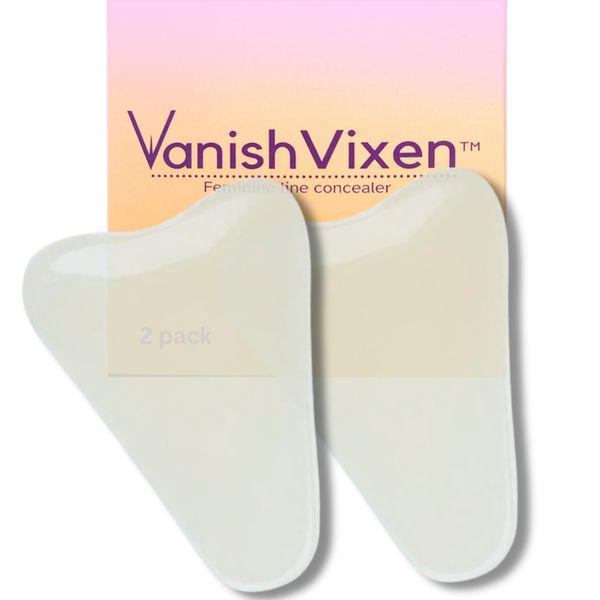VanishVixen Camel Toe Concealer | Seamless, Anti-Camel Toe Cover, Silicone Insert, 2Pack Clear