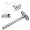 Safety Razor/shaver/shaving tool/Butterfly men's razor Kit, Chrome Long Handle Butterfly Open Double Edge Safety Razor Men's Shaver (1 Razor, 1 H3 Razor Stand and 1pc Genuine Leather Case)