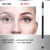 Duo Eyebrow Brush Set - Angled Brush, Spoolie & Eyelash Comb (10 Pcs)